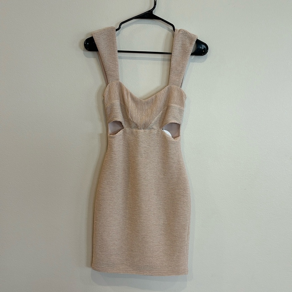 RUMER Rae Mini Dress Nude